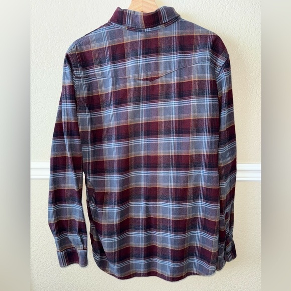 100% Organic Cotton Western Flannel Shirt Men’s Size Large - Picture 3 of 6